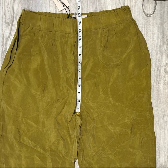 NWT Supertrash ST Studio Olive Green Pull On Elastic Waist Pants Size L EU 40 - Picture 3 of 9